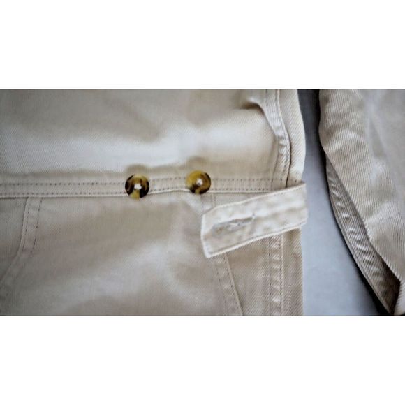 Banana Republic 865092001 Womens Sz 6 Light Ecru Cream/Beige Denim Jumpsuit $140 - Picture 9 of 16